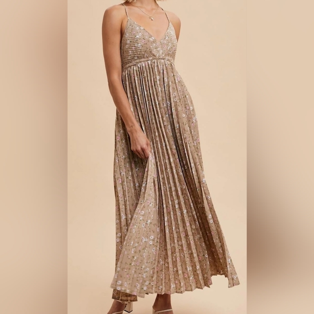 In Loom Elegant Beige Maxi Dress (L)